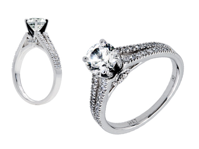 Engagement Semi-mount Ring In Platinum (3/8 Ct. Tw.)