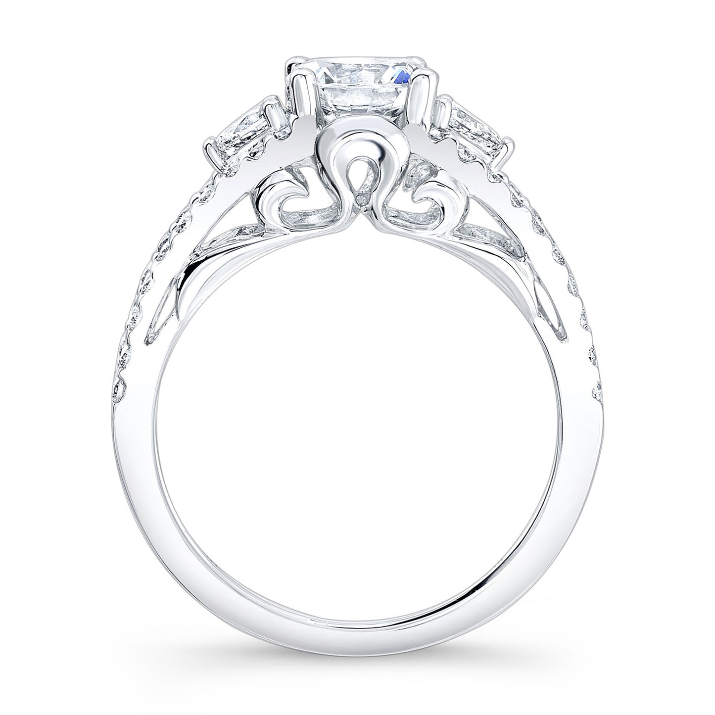 Diamond Semi Mount Engagement Ring In 14k White Gold (1/2 Ct. Tw.)