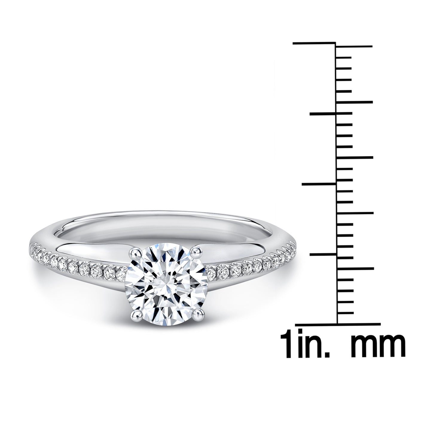 Diamond Engagement Ring In 14k White Gold (1.01ct J/vs2 Gia Rb Ctr)