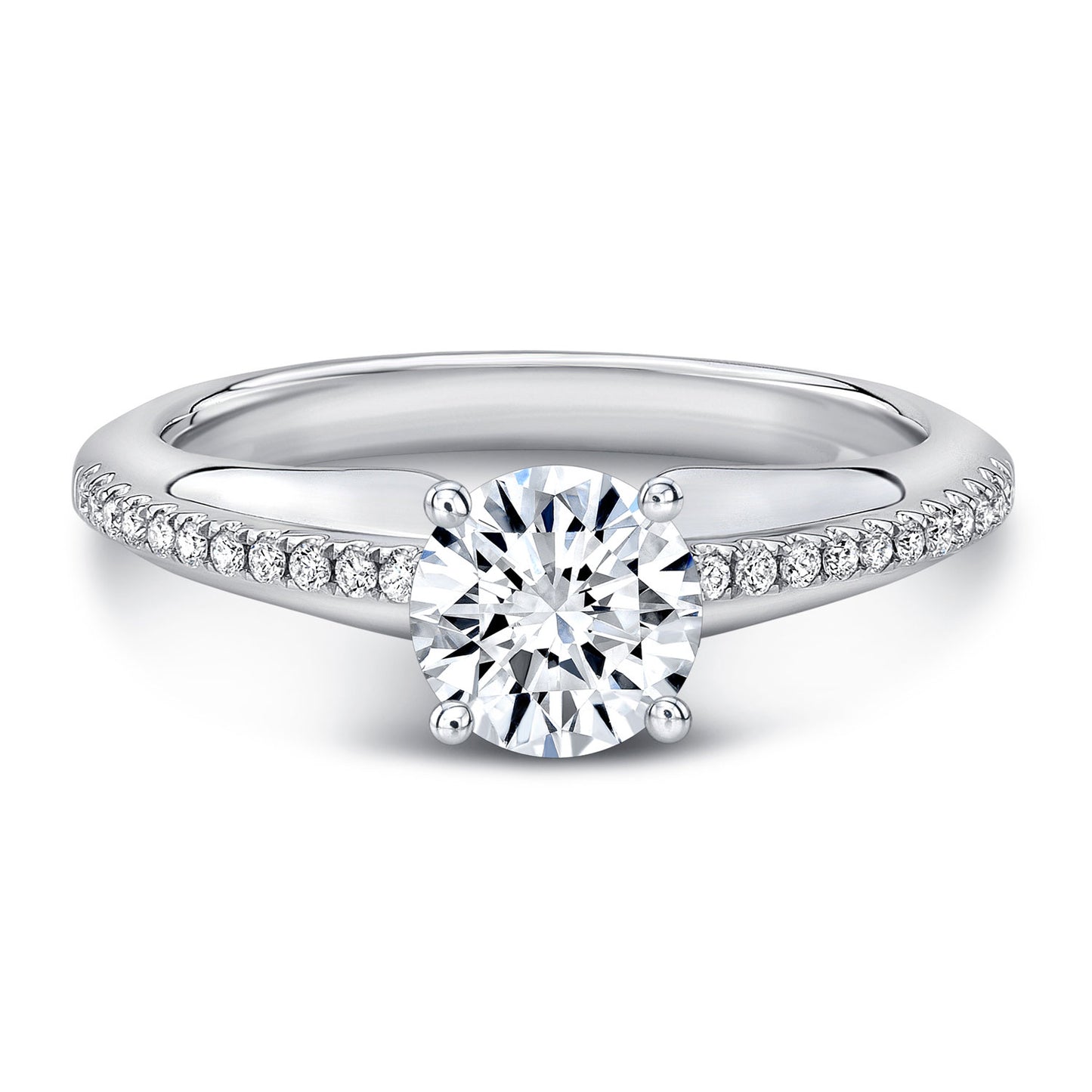 Diamond Engagement Ring In 14k White Gold (1.01ct J/vs2 Gia Rb Ctr)