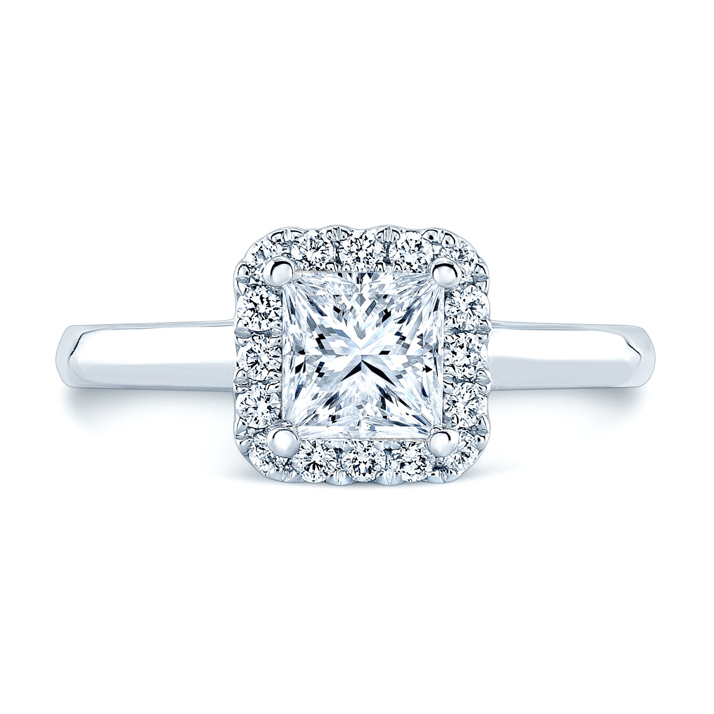 Princess Cut Wedding Set In 14k White Gold