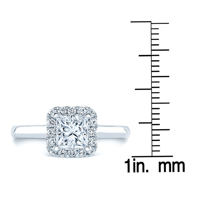 Princess Cut Wedding Set In 14k White Gold