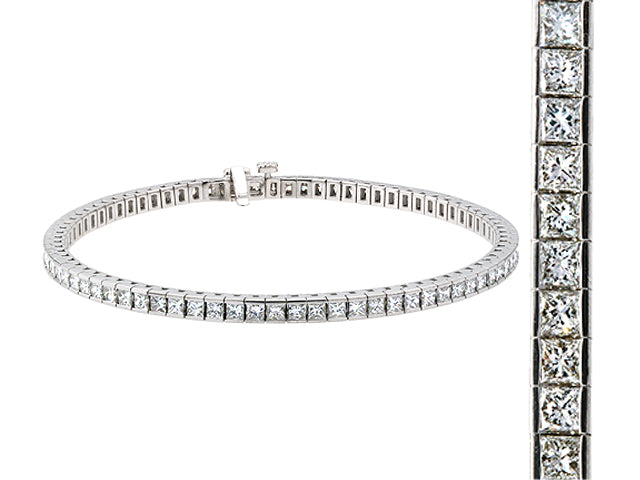 Princess Cut Diamond Tennis Bracelet In 14k White Gold (4 Ct.tw.)