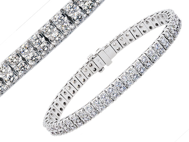 14k White Gold And 7ctw Diamonds Bracelet Ring