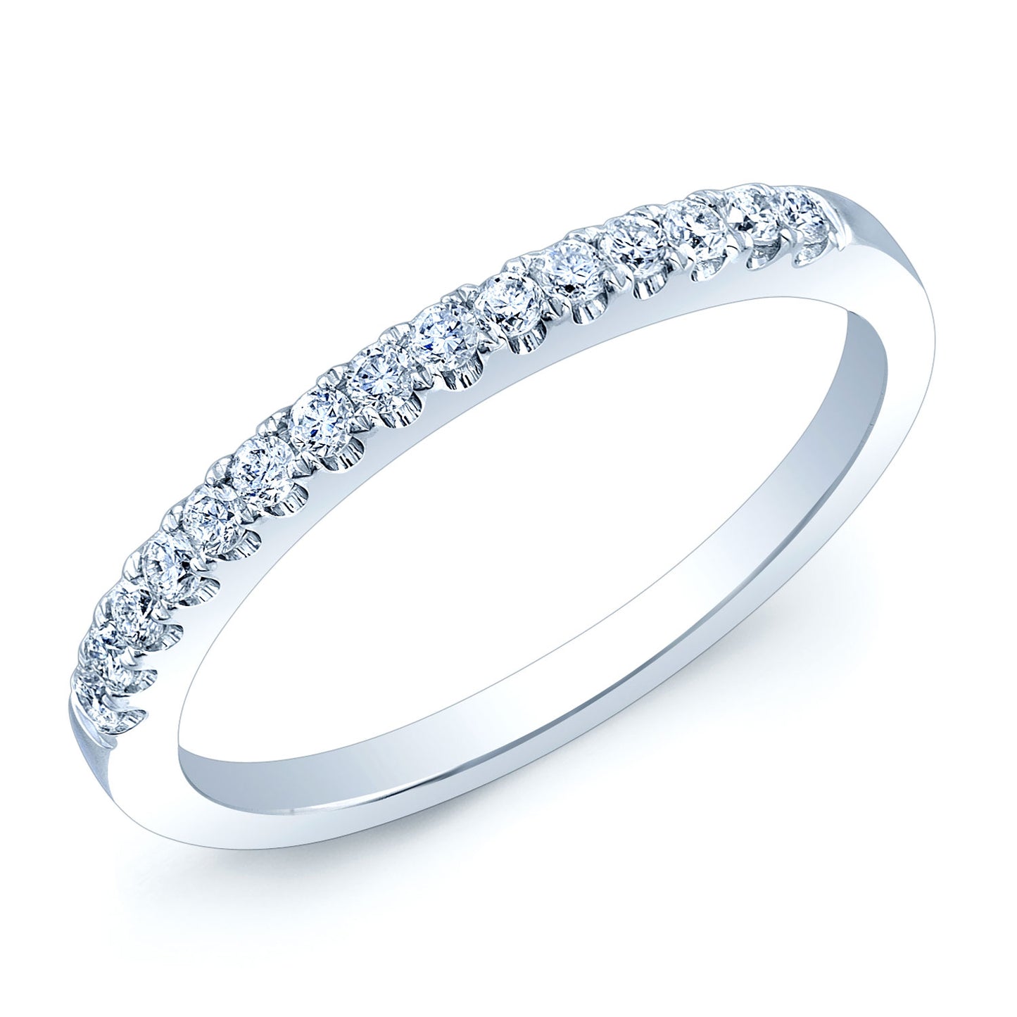 Diamond Pave Universal Band in 14K White Gold | Carl K. Gumpert