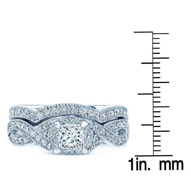 Diamond Bridal Set In 14k White Gold (1 Ct.tw.)