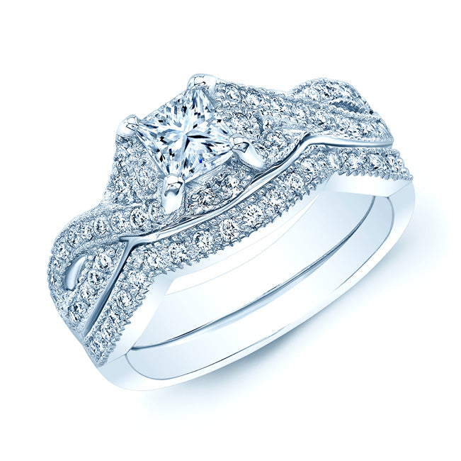 Diamond Bridal Set In 14k White Gold (1 Ct.tw.)