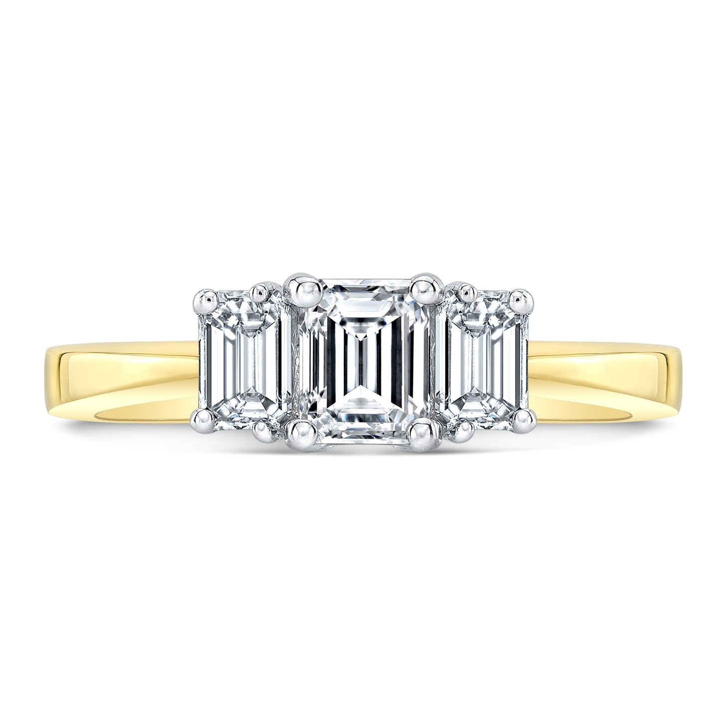 Emerald Cut Diamond Ring In 14k Two Tone Gold (1 Ct. Tw.)