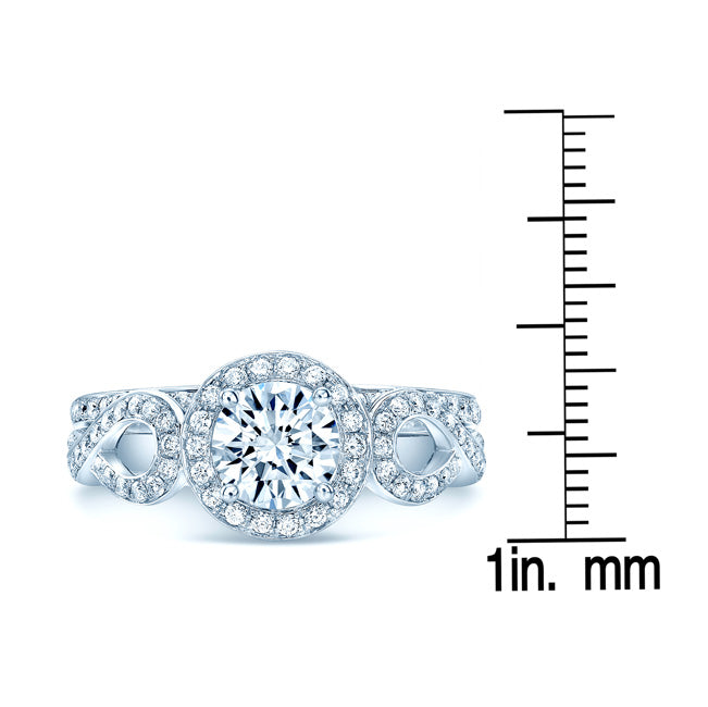 Diamond Semi-mount Wedding Set In 18k White Gold (3/8ct.tw.)