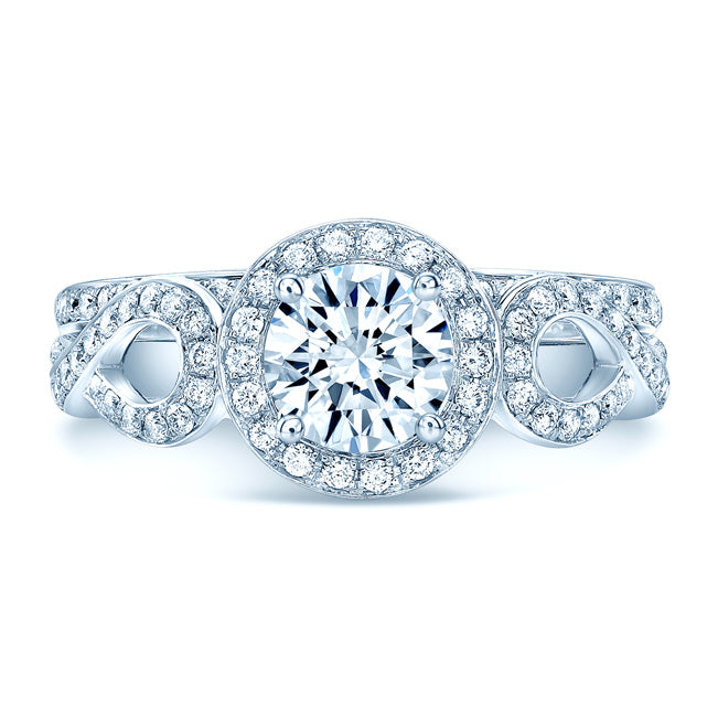 Diamond Semi-mount Wedding Set In 18k White Gold (3/8ct.tw.)