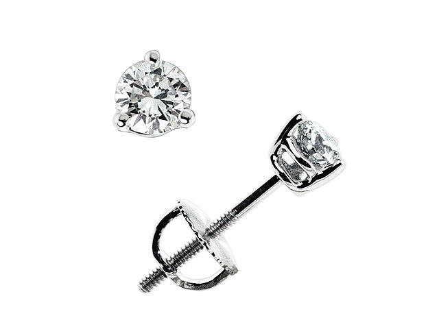 Platinum & Diamond 1/2ctw Earrings