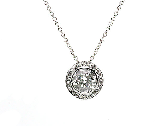 14kw Cubic Zirconia Pendant