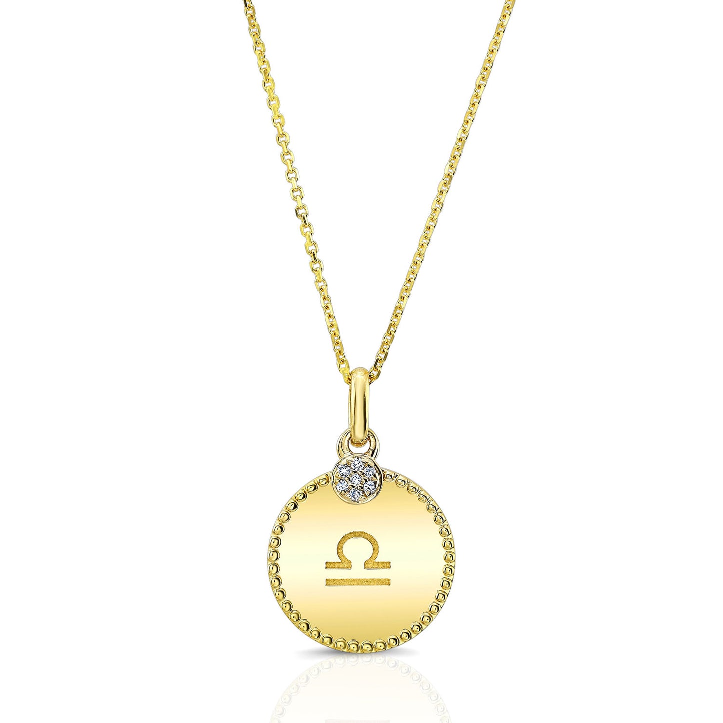 14k Yellow Gold .035cttdw Diamond Zodiac Symbol Pendant(h-i, Si1-si2)