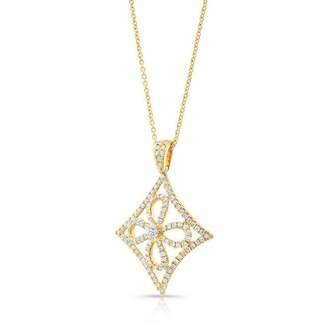 Diamond Pendant In 14k Yellow Gold (7/8 Ct. Tw.)