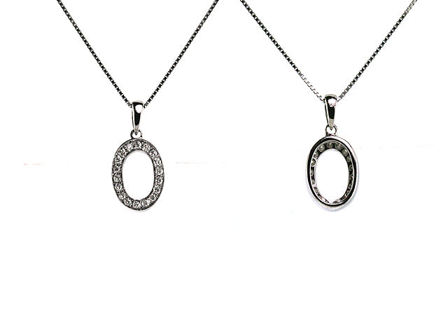 Diamond & 18k White Gold Pendant