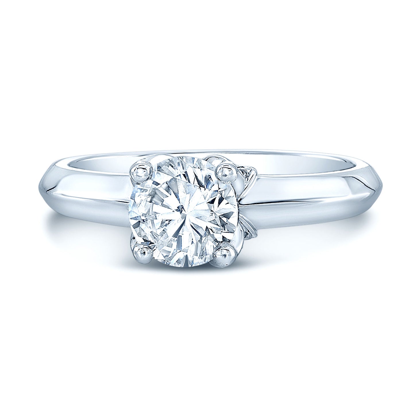 Diamond Engagement Solitaire Ring In 14k White Gold (0.85 Ct.tw.)