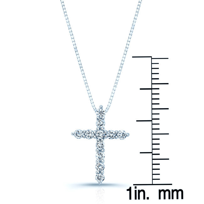 Diamond Cross In 14k White Gold (1/4 Ct. Tw.)