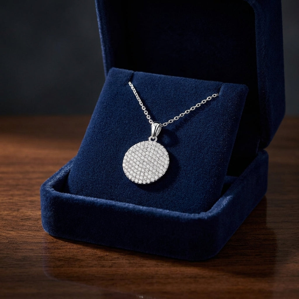 Diamond Disc Pendant In 14k White Gold (5/8 Ct.tw.) — gift presentation