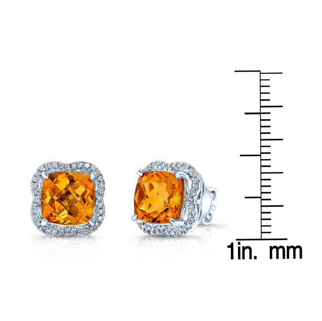 14kw Citrine Earrings