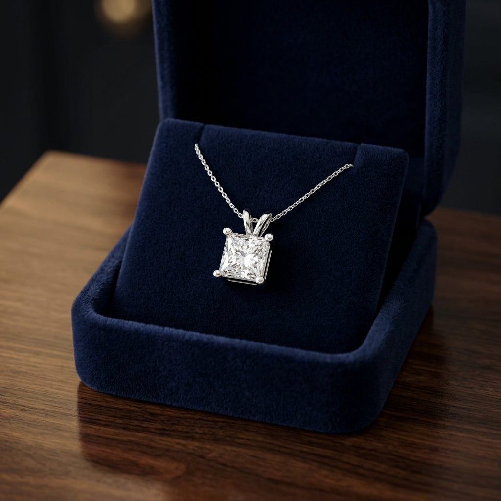 14k White Gold 4-prong Princess Diamond Stud Earrings (0.52 Ct. T.w., Vs1-vs2 Clarity, F-g Color) — gift presentation
