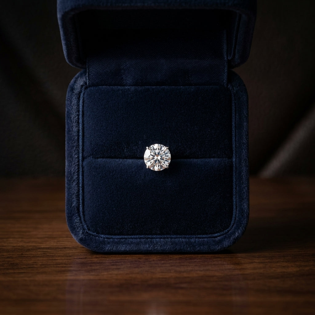 14k White Gold 4-prong Round Brilliant Diamond Stud Earrings (1.06 Ct. T.w., Vs1-vs2 Clarity, H-i Color) — gift presentation