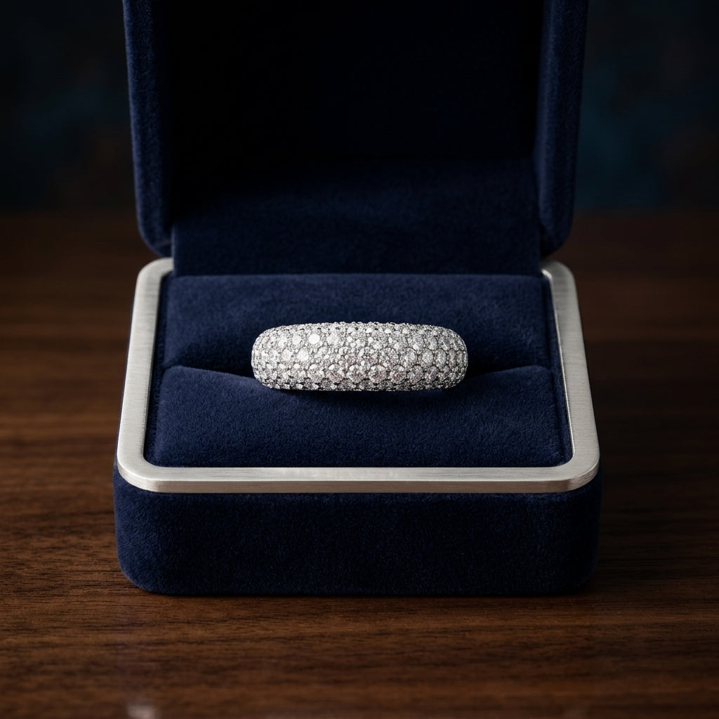 Diamond Pave Domed Ring In 14k Yellow Gold (1 Ctw) — gift presentation