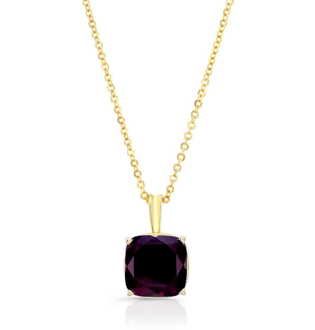 14ky Rhodolite Garnet Pendant