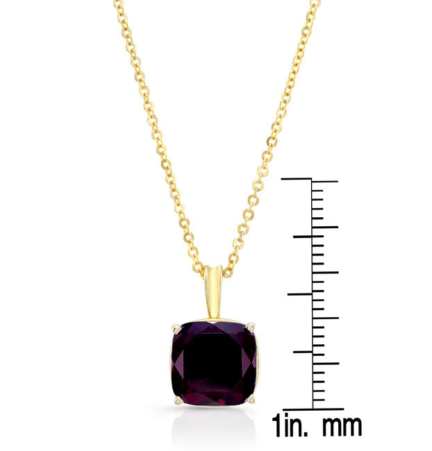 14ky Rhodolite Garnet Pendant