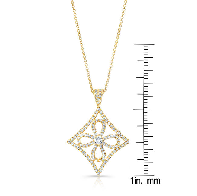 Diamond Pendant In 14k Yellow Gold (7/8 Ct. Tw.)