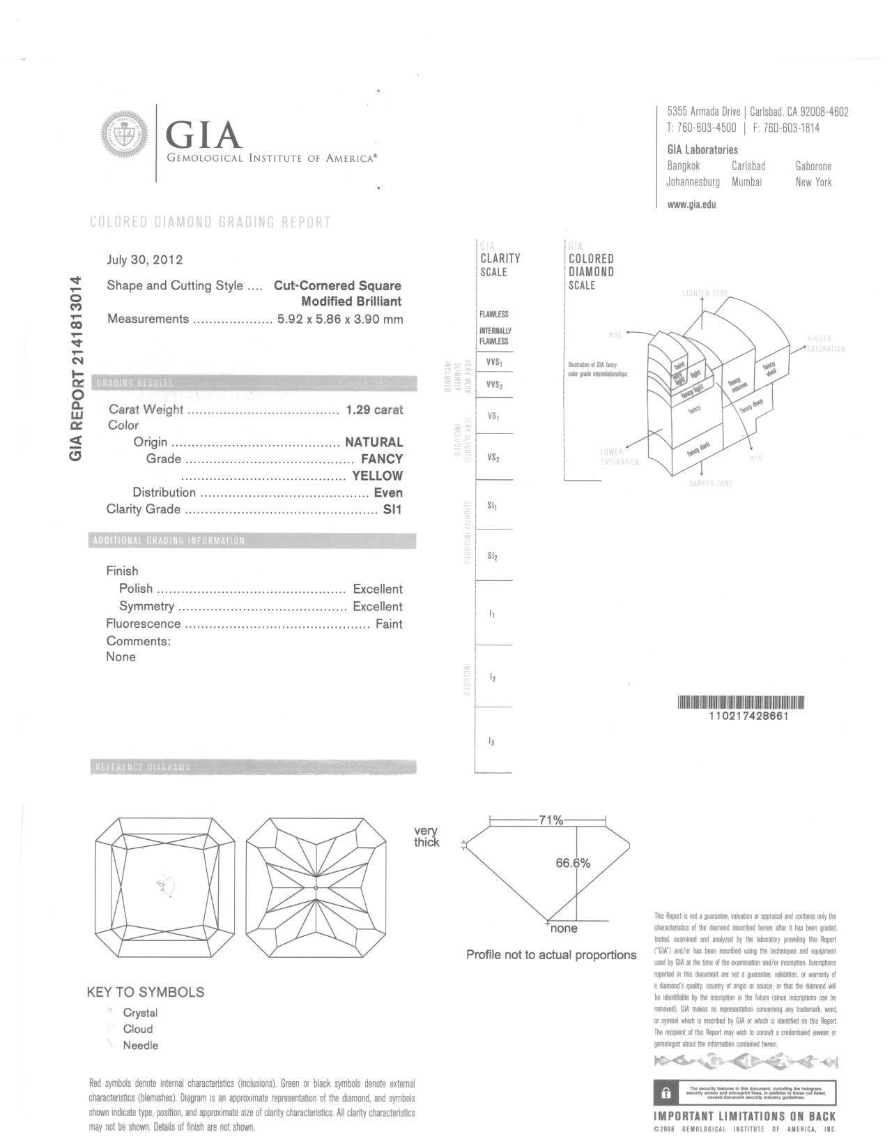 Prong Set Gia Certified Fancy Yellow Radiant Cut Diamond Engagement Ring In 18k Two Tone Gold