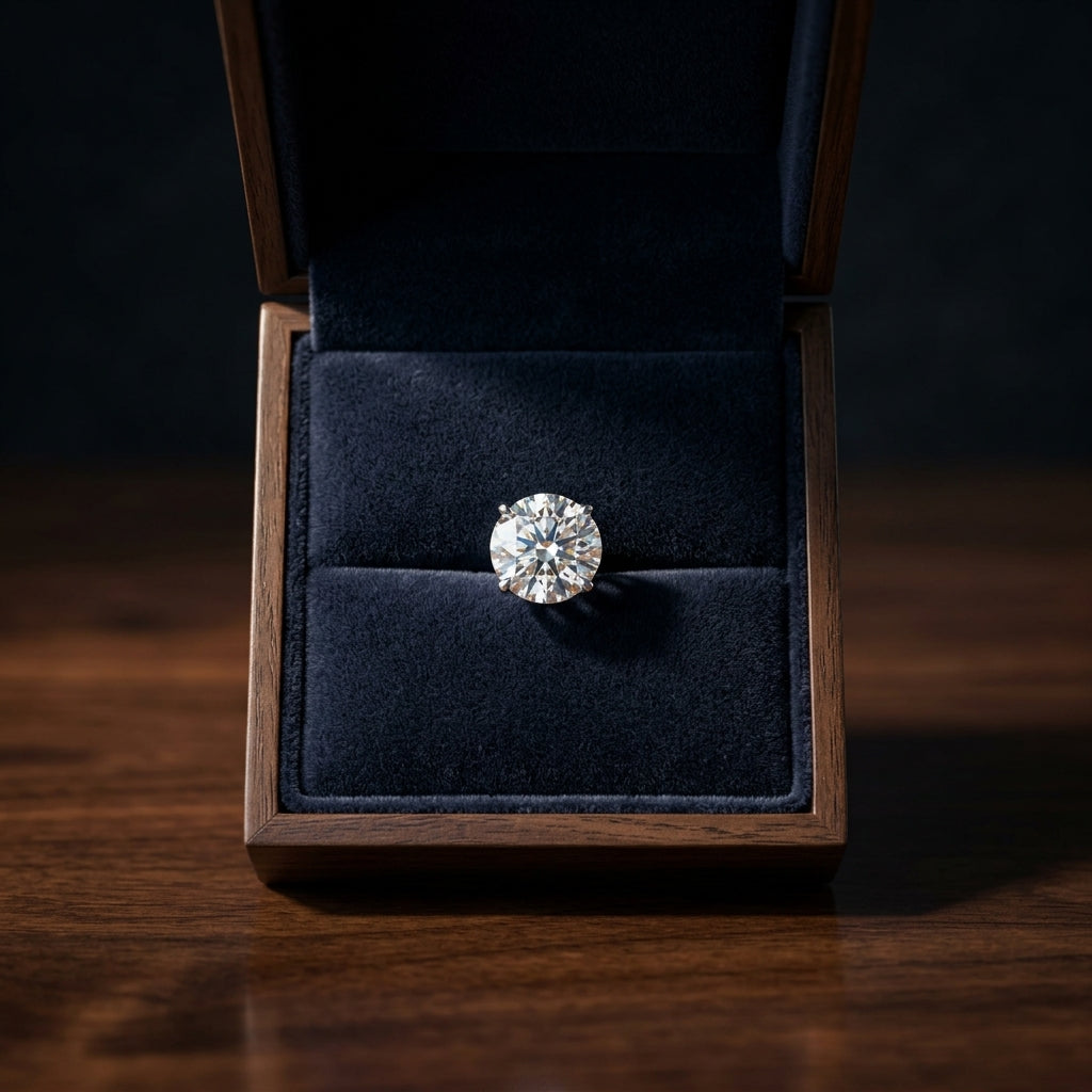 Platinum 3-prong Round Brilliant Diamond Stud Earrings (1 Ct. T.w., Si1-si2 Clarity, J-k Color) — gift presentation