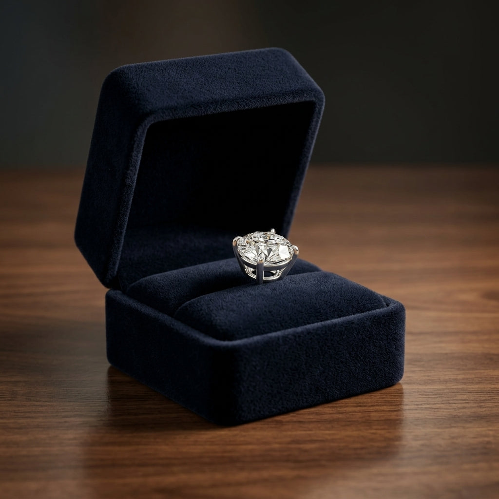 Platinum 4-prong Round Brilliant Diamond Stud Earrings (2.09 Ct. T.w., Si1-si2 Clarity, H-i Color) — gift presentation