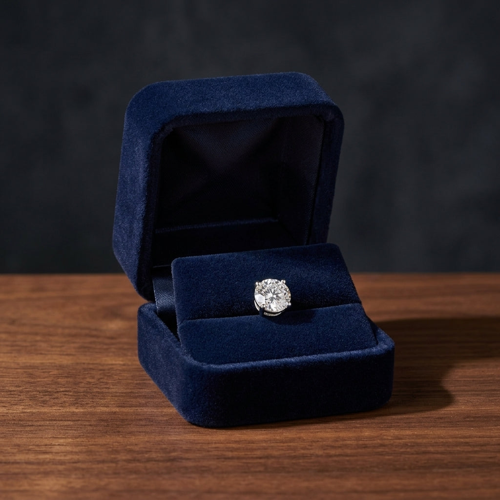 Platinum Bezel Set Round Brilliant Diamond Stud Earrings (1.06 Ct. T.w., Vs1-vs2 Clarity, H-i Color) — gift presentation