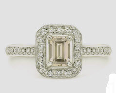 Diamond Emerald Cut Engagement Ring In Platinum (1.0 Ctw)
