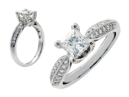 Princess Cut Diamond Engagement Ring In 14k Yellow Gold (1 Ct.tw.)