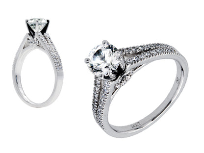 Engagement Semi-mount Ring In Platinum (3/8 Ct. Tw.)
