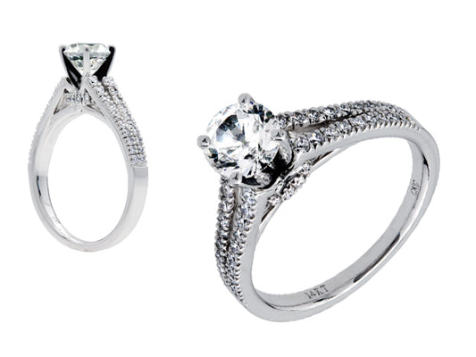 Engagement Semi-mount Ring In Platinum (3/8 Ct. Tw.)