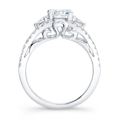 Diamond Semi Mount Engagement Ring In 14k White Gold (1/2 Ct. Tw.)
