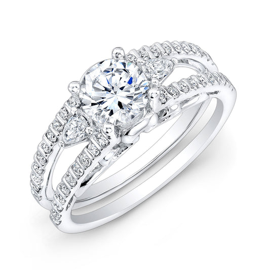Diamond Semi Mount Engagement Ring In 14k White Gold (1/2 Ct. Tw.)
