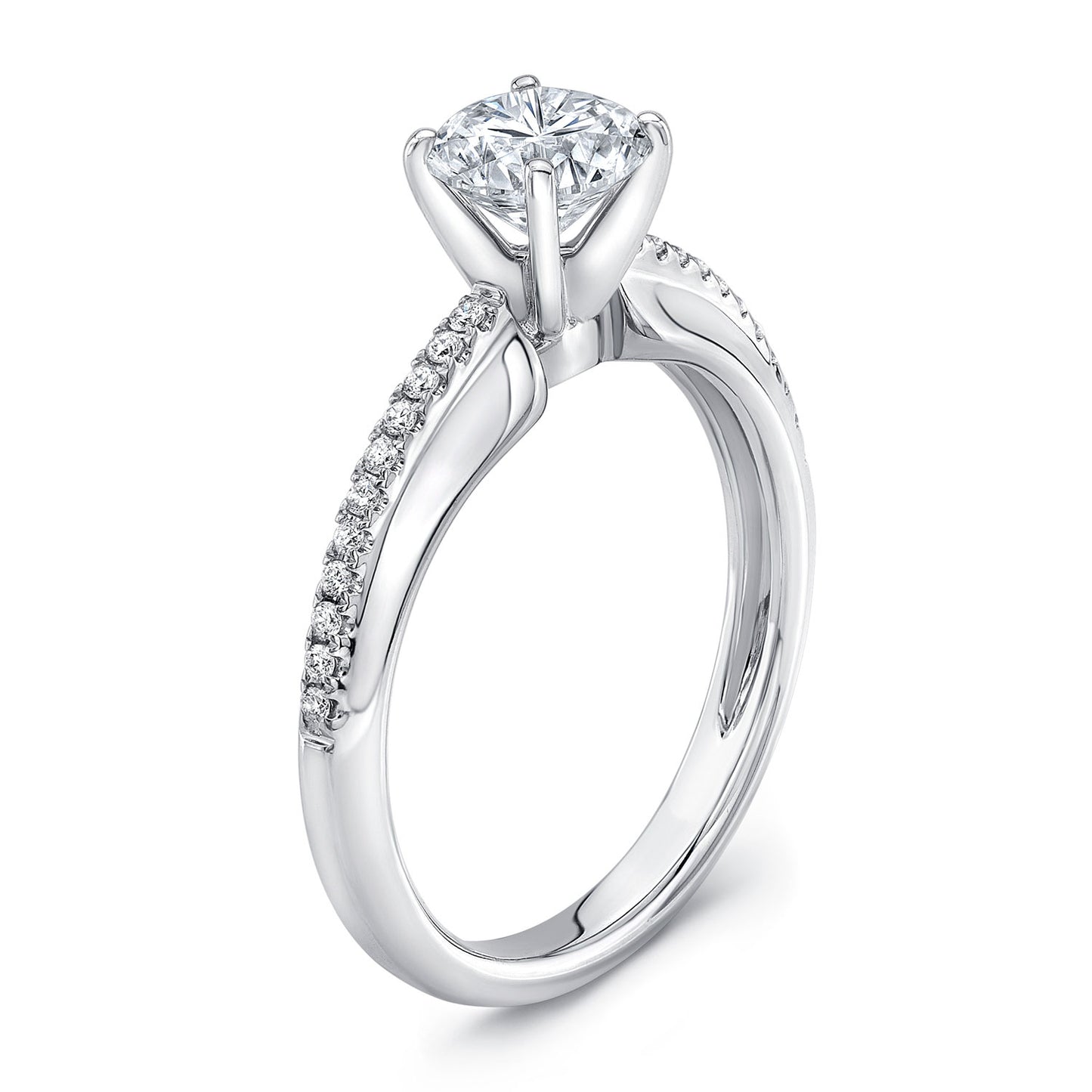 Diamond Engagement Ring In 14k White Gold (1.01ct J/vs2 Gia Rb Ctr)