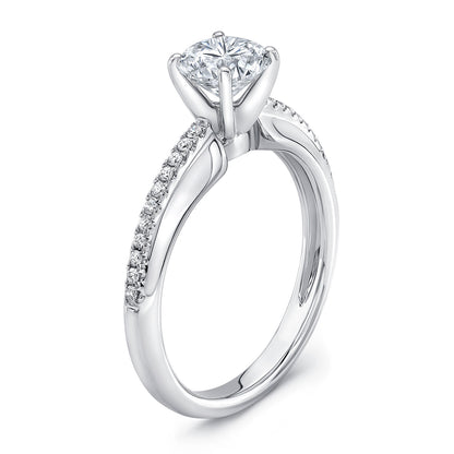 Diamond Engagement Ring In 14k White Gold (1.01ct J/vs2 Gia Rb Ctr)