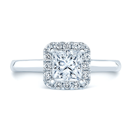 Princess Cut Wedding Set In 14k White Gold