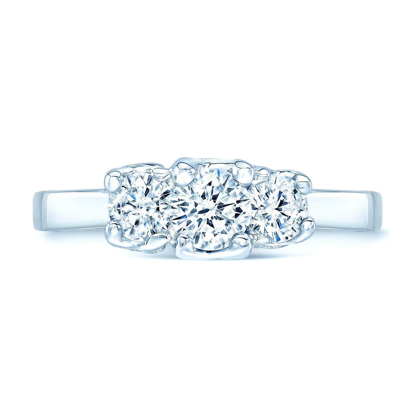3 Stone Brilliant Cut Diamond Band (1 Ct. Tw.)