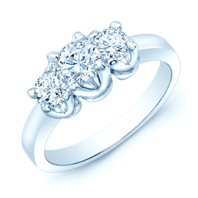 3 Stone Brilliant Cut Diamond Band (1 Ct. Tw.)