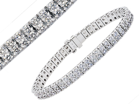14k White Gold And 7ctw Diamonds Bracelet Ring