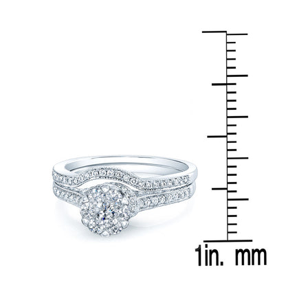 Diamond Filligree Trellis Wed Set in 14K White Gold | Carl K. Gumpert