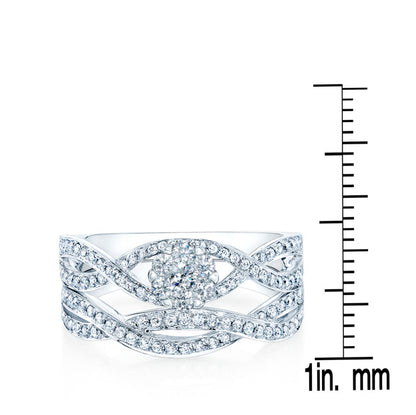 Diamond Infinity Eng Ring In 14k White Gold