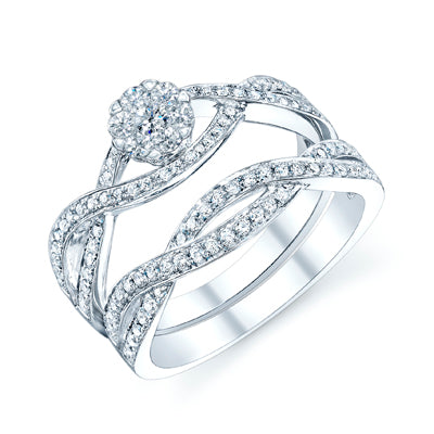 Diamond Infinity Eng Ring In 14k White Gold