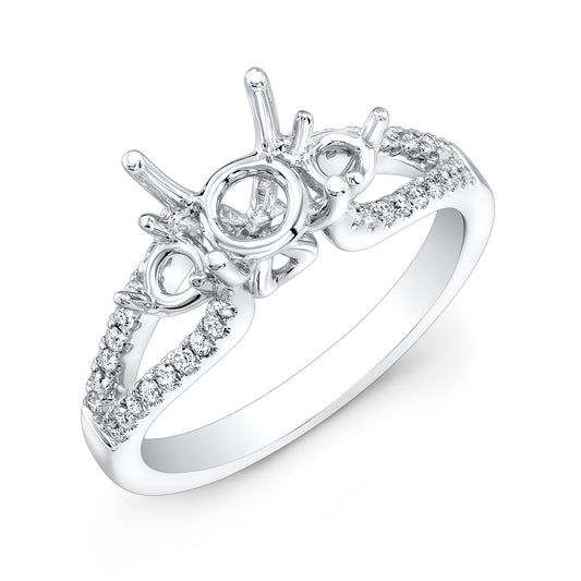 White Gold Ring Wedding Set in 14K White Gold | Carl K. Gumpert