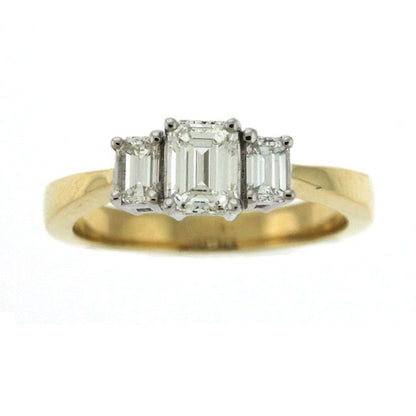Emerald Cut Diamond Ring In 14k Two Tone Gold (1 Ct. Tw.)